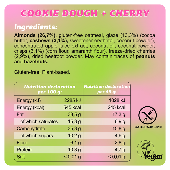 💗 FIZI – Vegan & Glutenvrij - Cookie Dough + Cherry