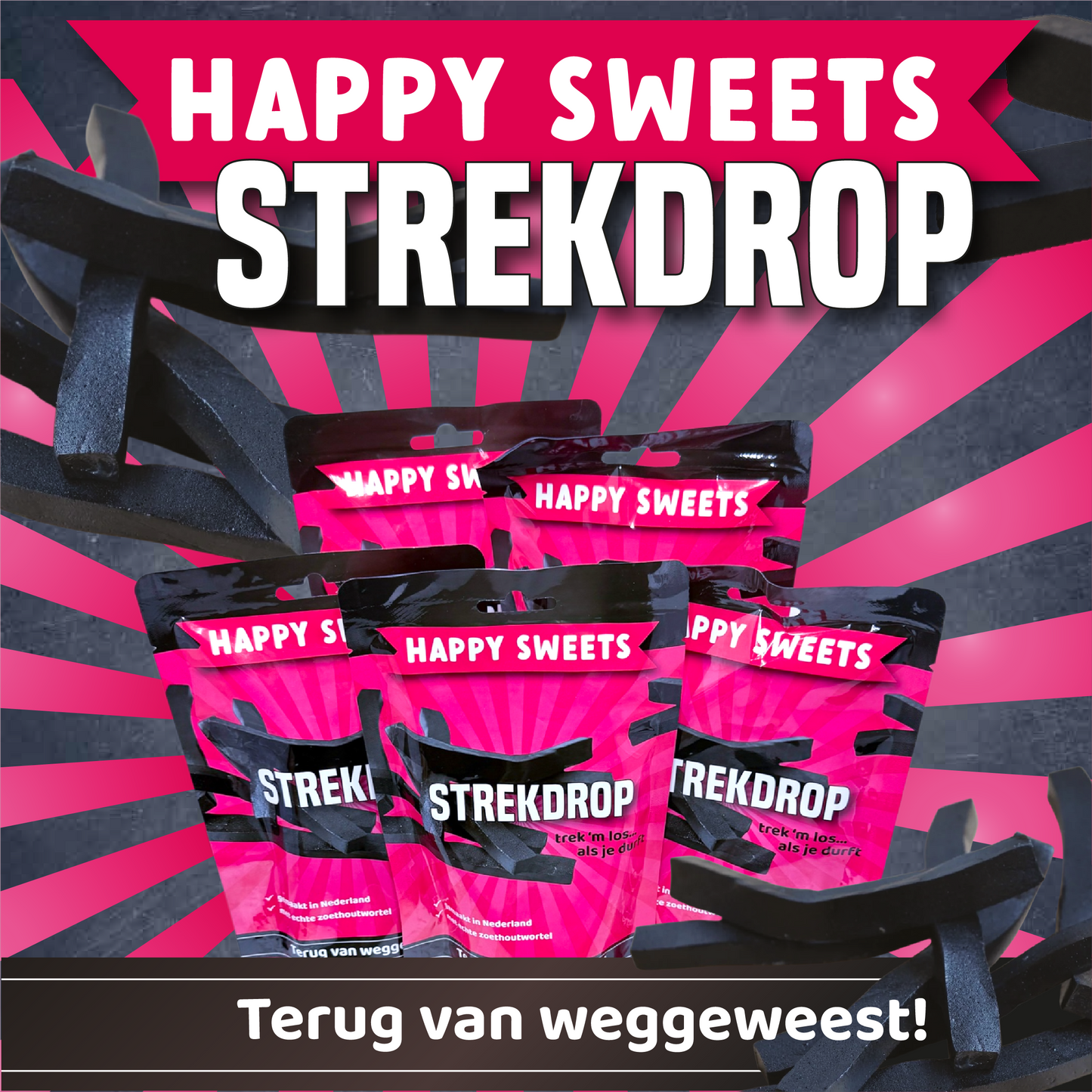 Strekdrop - DOOS van 10 zakken (met korting)