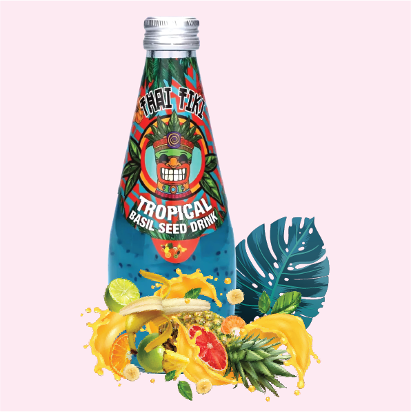 🍹 Thai Tiki Basil Seed Drink – Tropical