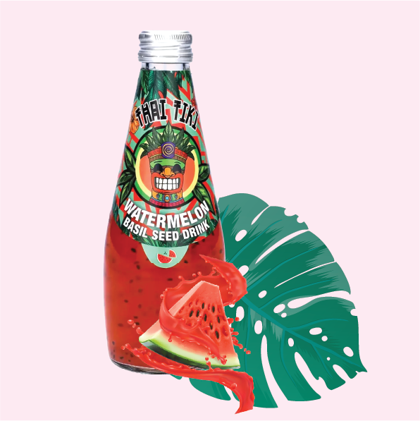 🍉 Thai Tiki Basil Seed Drink – Watermelon