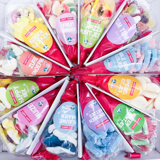 Sweet Pizza Box - GUMMY - 12 puntzakken voor €30,-