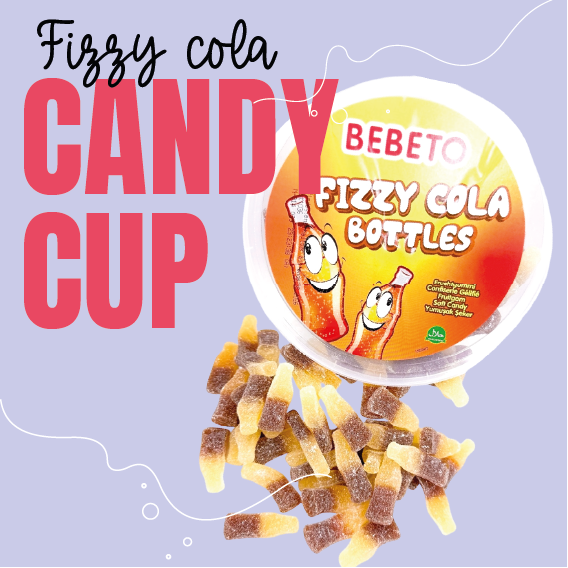 Cola flesjes snoep | Candy Cup Fizzy Cola Bottles 300 gram
