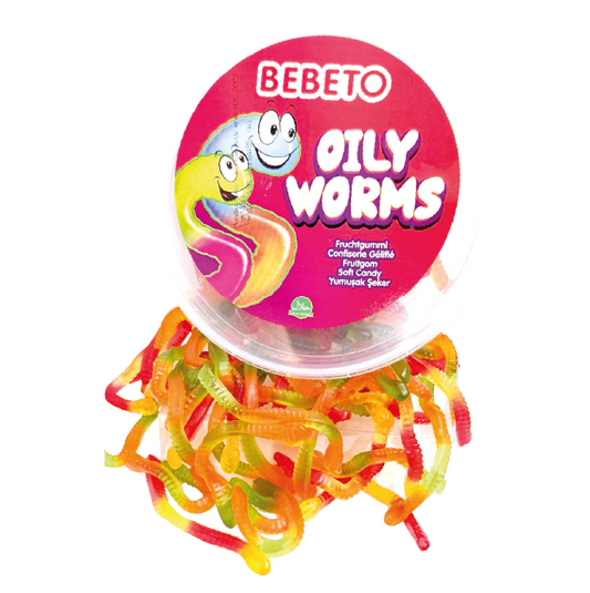Snoep wormen | Candy Cup Oily Worms 300 gram