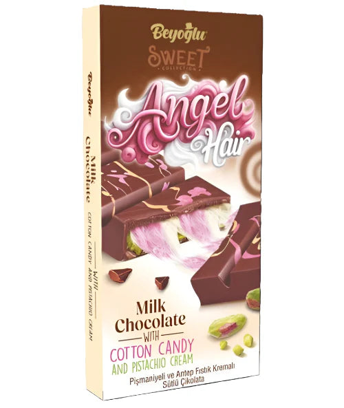 Beyoğlu Angel Hair Milk Chocolate – Cotton Candy & Pistachio Cream