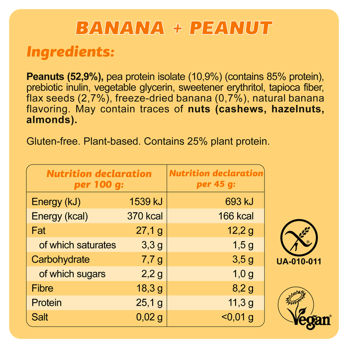 🟨 FIZI Keto Proteïne Bar – Banana + Peanut