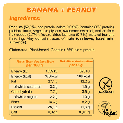 🟨 FIZI Keto Proteïne Bar – Banana + Peanut