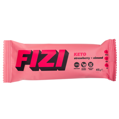 🩷 FIZI Keto Proteïne bar – Strawberry + Almond