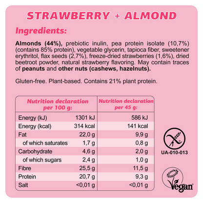 🩷 FIZI Keto Proteïne bar – Strawberry + Almond