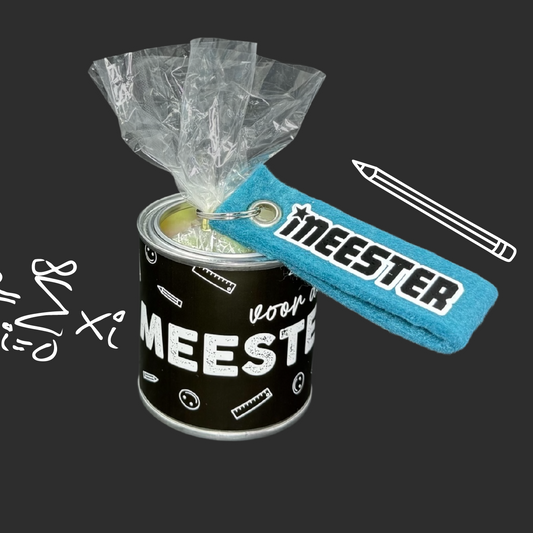 Cadeau blikje voor de Meester -  - Meestercadeau