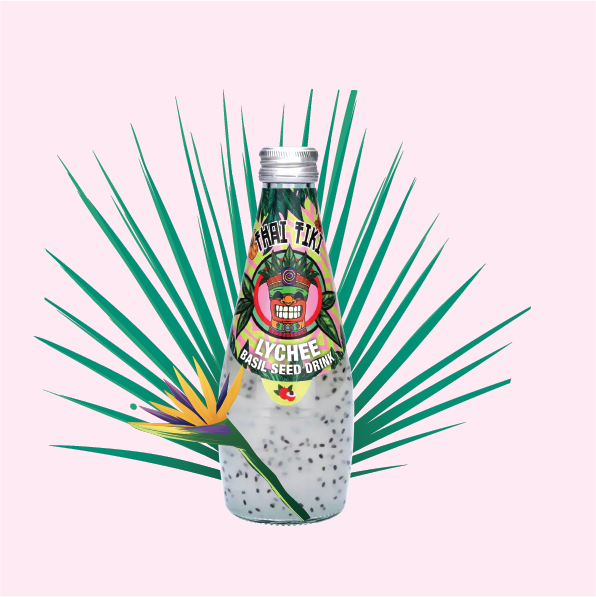 🍈 Thai Tiki Basil Seed Drink – Lychee