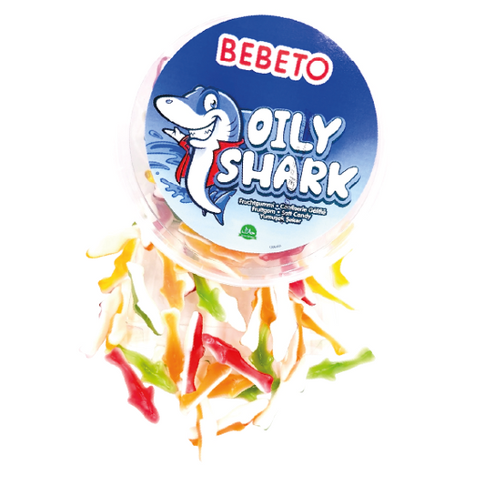 Snoep Gummy haaien | Candy Cup Oily Sharks 300 gram